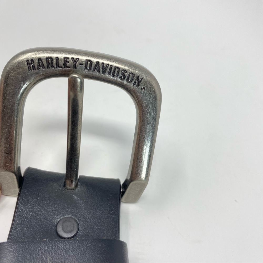 Harley Davidson Black Leather Belt Men’s Size 40 - Picture 3 of 8